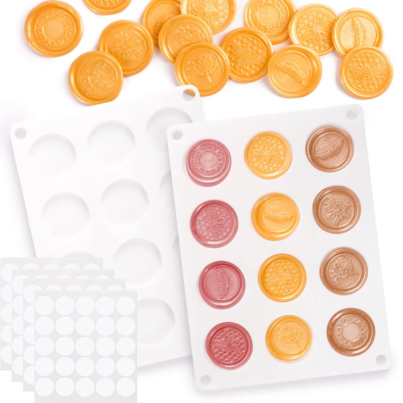 Hoppler Set of Two 12in Cavity Silicon Wax Stamp Kit Mats  Perfect Wax Seals Add to Any Stamp Kit