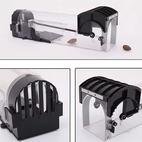 Hian Humane Rat Trap Cage | Reusable No Kill Mouse Trap with Transparent Window | Heavy Duty ABS Rodent Catcher for Home Kitchen Shop Warehouse Indoor Outdoor Use (Black,Pack of 1) - Image 2