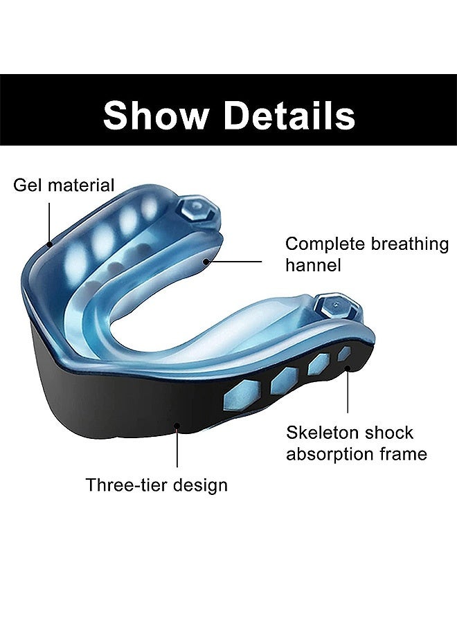 Gecomo 3 Pcs EVA Mouthguards with Case, Sports Mouth Guard, for Football Boxing Basketball Lacrosse Hockey Wrestling Soccer  - Image 3