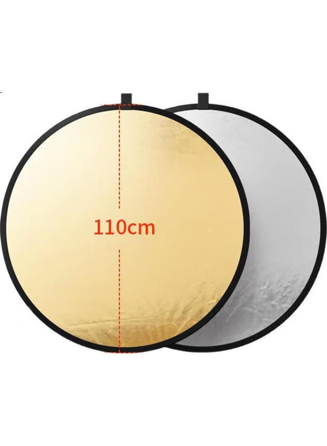 Beiyang 110Cm Two-In Reflector, Foldable Fill Light, Portable Photography Studio Equipment, Outdoor Photography Softbox, Gold, Silver, Black, White, Light-Blocking, Light-Blocking, Light-Modulating Board, Shooting Prop - Image 2