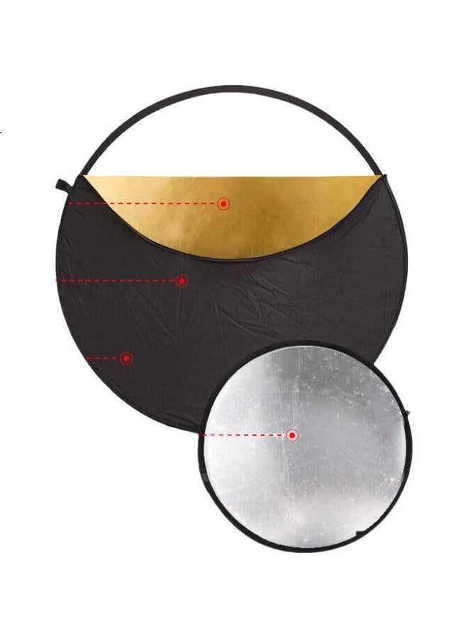 Beiyang 110Cm Two-In Reflector, Foldable Fill Light, Portable Photography Studio Equipment, Outdoor Photography Softbox, Gold, Silver, Black, White, Light-Blocking, Light-Blocking, Light-Modulating Board, Shooting Prop - Image 1