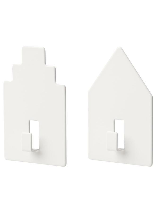 زبون خطاف، ذاتي اللصق، منزلي/أبيض - Image 1