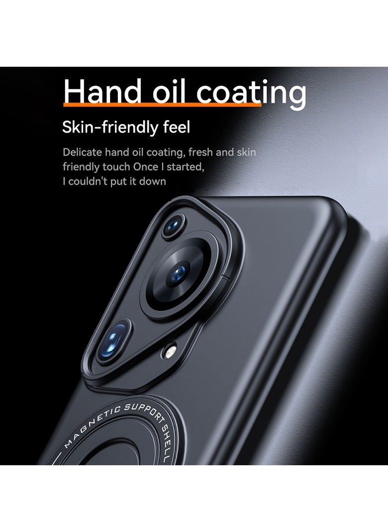 general Suitable for HUAWEI Pura 70/70Pro/Pro+/70Ultra Ultra-Thin Matte Magnetic Ring Integrated Stand PC Phone Case - Image 2