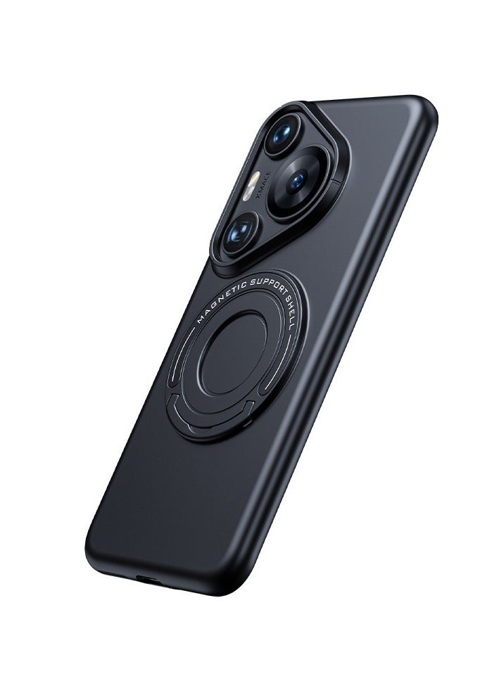 general Suitable for HUAWEI Pura 70/70Pro/Pro+/70Ultra Ultra-Thin Matte Magnetic Ring Integrated Stand PC Phone Case - Image 1