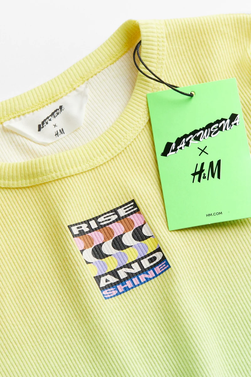 H&M Printed ribbed T-shirt