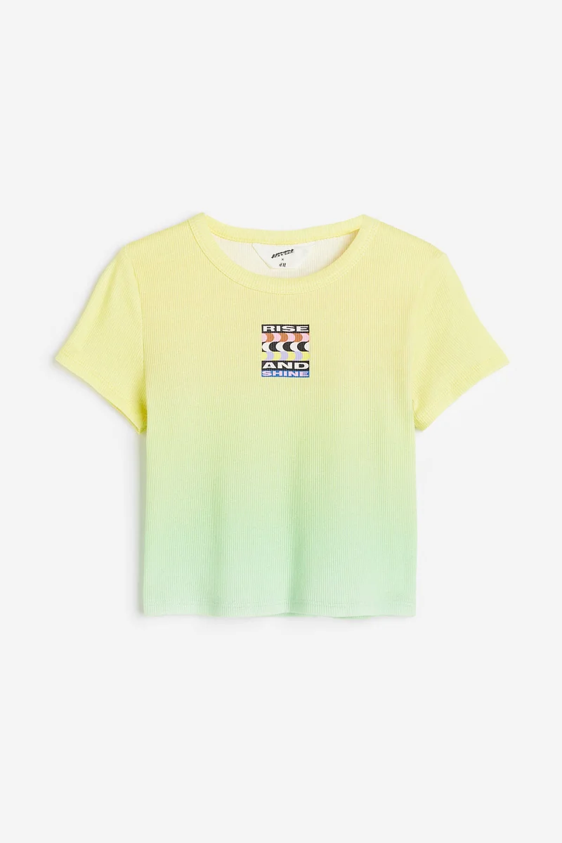 H&M Printed ribbed T-shirt