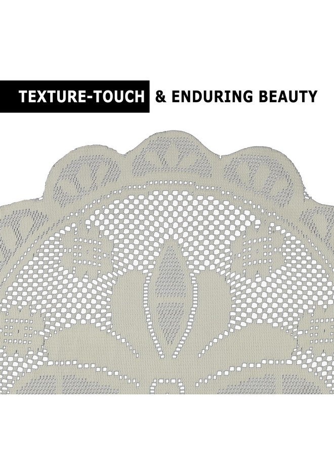 Kuber Industries cotton Placemat|Dining Table Placemat|Center Table Mats|Round Plain Net Placemat Set|Side Table Placemats for Hotel-Home Décor|20 Inch|Pack of 2|White - Image 5