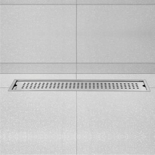 Johnson Bathrooms Johnson Sigma 4x18 inches Rectangle Shower Drain Channel | SS304 Grade Vertical Water Drain Channel| Floor Drain for Bathroom with Cockroach Trap | 2 Year Warranty (T3391C1- Stainless Steel) - Image 4