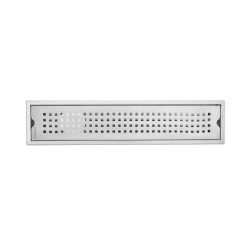 Johnson Bathrooms Johnson Sigma 4x18 inches Rectangle Shower Drain Channel | SS304 Grade Vertical Water Drain Channel| Floor Drain for Bathroom with Cockroach Trap | 2 Year Warranty (T3391C1- Stainless Steel) - Image 1