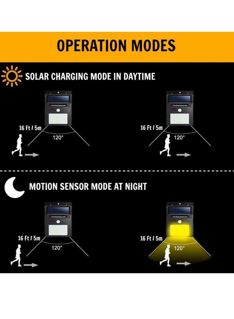 ELTRAZONE 1 pack】 35 LED Solar Lights Outdoor Waterproof Solar Motion Sensor Light Wireless Lights Outside Wall Lamp for Driveway Patio Garden Path - Image 4