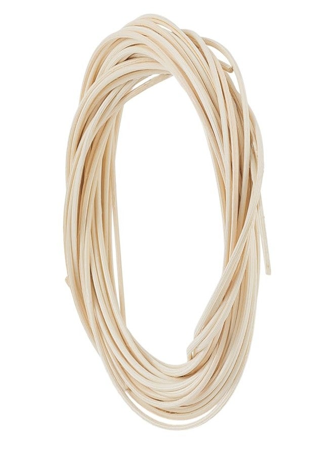 AHANDMAKER 10M/32ft Basket Weaving Round Strands 2mm Natural Rattan Wicker Strips for Basket Furniture Making Chair Weaving Repairing DIY Craft, PapayaWhip - Image 1