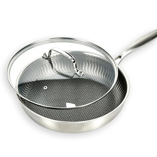 MOJIRE 11 IN Glass Lid with Stainless Steel Handle for Frying Pan, Tempered Replacement Cover Compatible for All Cookware for Skillets, Round Cast Iron Aluminium, Stainless Steel Pans & Pots 276mm-292mm - Image 3
