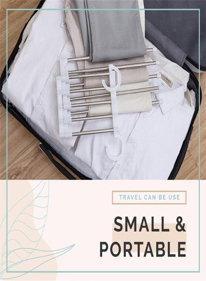 Hanger for Pants Multiple Storage Rack Stainless Steel Fold Convenient Organizer for Pants Sheets Trouser Clothes Shirts Towels  - Image 3