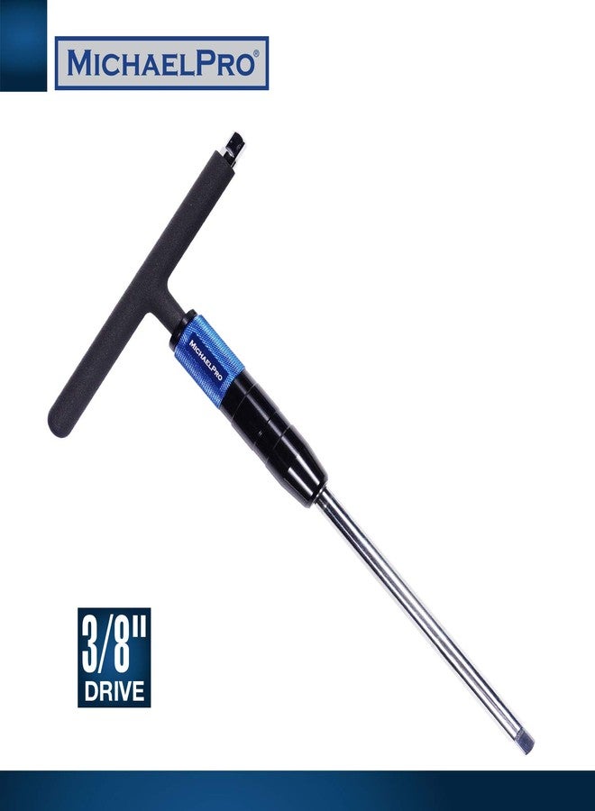 MichaelPro مجموعة مفاتيح ربط سريعة الدوران بمقبض على شكل حرف T من MichaelPro MP009056، 40 قطعة، مقاس 3/8 بوصة، مزودة بمقابس ورؤوس سداسية، ومحولات، ومجموعة مفاتيح ربط على شكل حرف T بأحجام قياسية ومترية. - Image 5