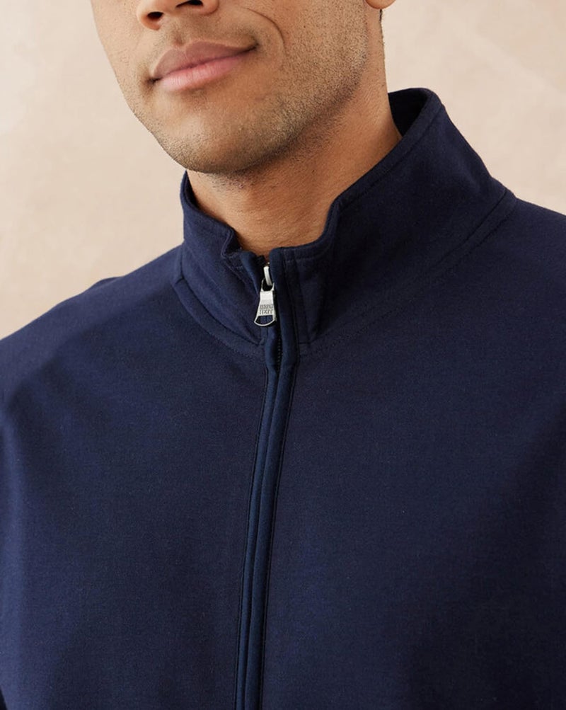 AUSK Solid High Neck Full Sleeve Fleece Jacket For Men(Color-Blue), Standard Length, Medium - Image 4