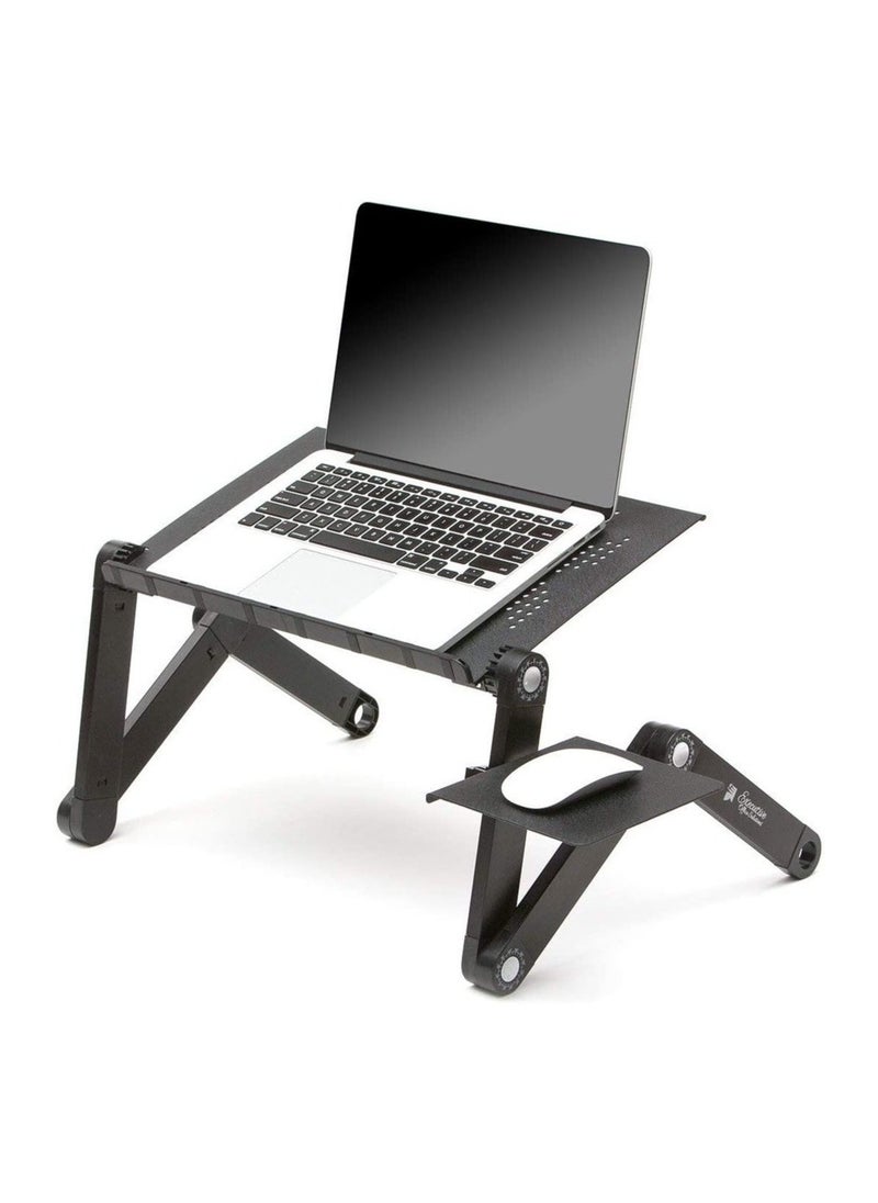 بيوينتي - Laptop Stand Table Foldable Laptop Desk Portable 360 Degree Adjustable Table for Bed Sofa with Mouse Board - Image 1