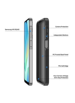 DUX DUCIS DUX DUCIS Yind Series Cover for the Samsung Galaxy A16 5G/4G mobile phone a slim, TPU Hybrid PC  cover made of TPU, polycarbonate silicone - Black  - Image 3