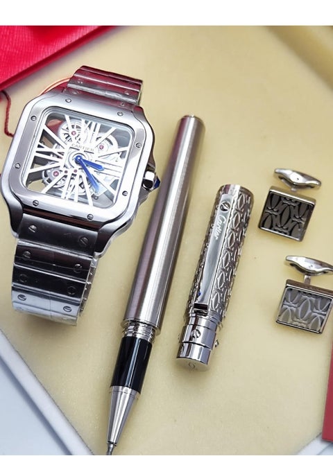 New men's set, latest version, consisting of. hour  And your pen and cuff are distinguished and elegant