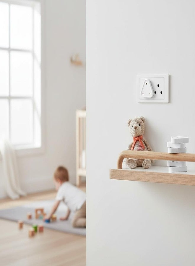 KASHIVAL Baby Safety Socket Plug Covers Child Proof Electrical Outlet Protectors for Home Safety, Durable ABS Plastic Guards for Kids Protection, Essential for Toddlers & Infants (6A Regular, 12, Piece) - Image 3