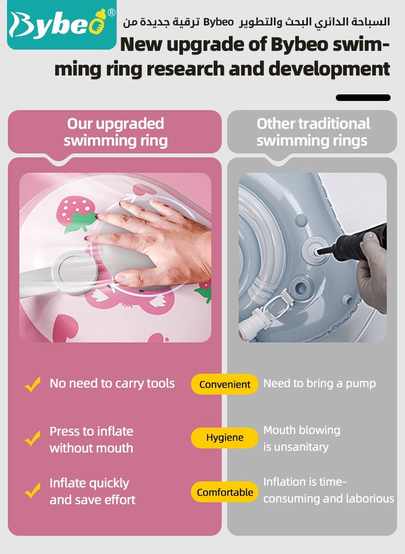 Baby Swimming Ring, Kids Swim Ring, Baby Pool Tube with Safety Belts, Toddler Water Pool Ring, Underarm Floats, Infant Life Vest for Safe Water Play, Pool Party Accessories for 0-3 Years Toddlers and Kid