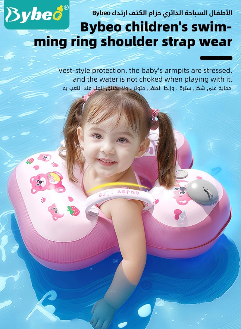 Baby Swimming Ring, Kids Swim Ring, Baby Pool Tube with Safety Belts, Toddler Water Pool Ring, Underarm Floats, Infant Life Vest for Safe Water Play, Pool Party Accessories for 0-3 Years Toddlers and Kid