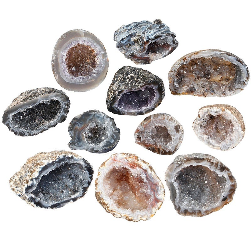 Rockcloud Natural Raw Healing Crystal Druzy Geode Agate Mineral Irregular Home Decoration Gemstone Specimen - Image 5
