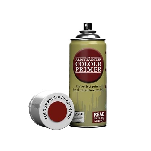 The Army Painter Colour Primer, Dragon Red Spray Paint, Resin and Plastic Primer for Acrylic Paint, Primer Paint for Wargaming Miniature Models, 400 mL - Image 3