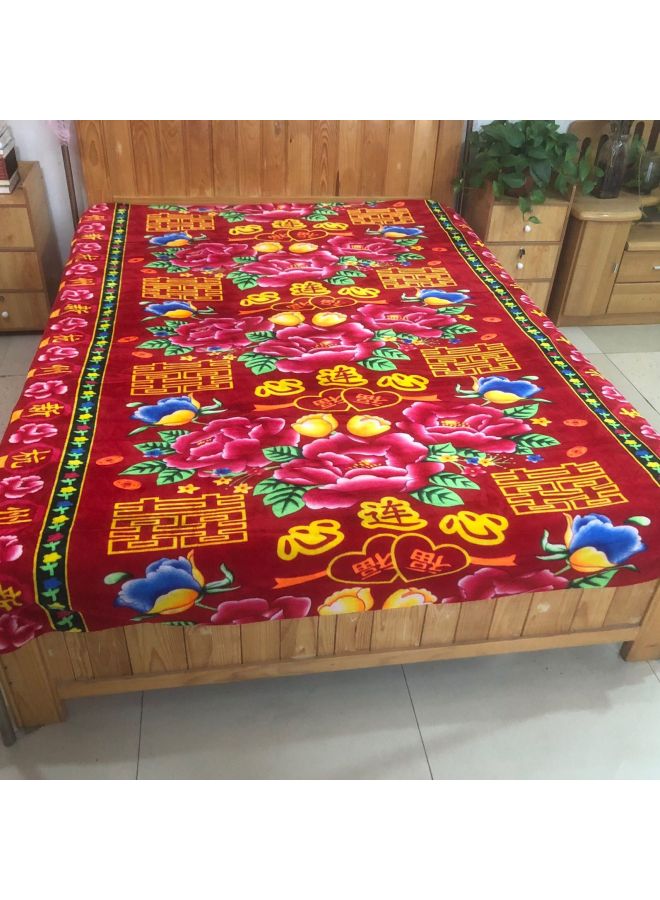 Golden Velvet Thickened Soft Warm Quilt Cover Extra Thick Fleece-lined Warm Bed Sheet Four Seasons Home Warm Quilt Zhao Zhizhou-Color:Heart Lotus Heart (extra Thick, Soft And Velvet) ✈-Specifications:Bed Sheets 1.8m W X 2.2m L (locked Edge)✈  - Image 1