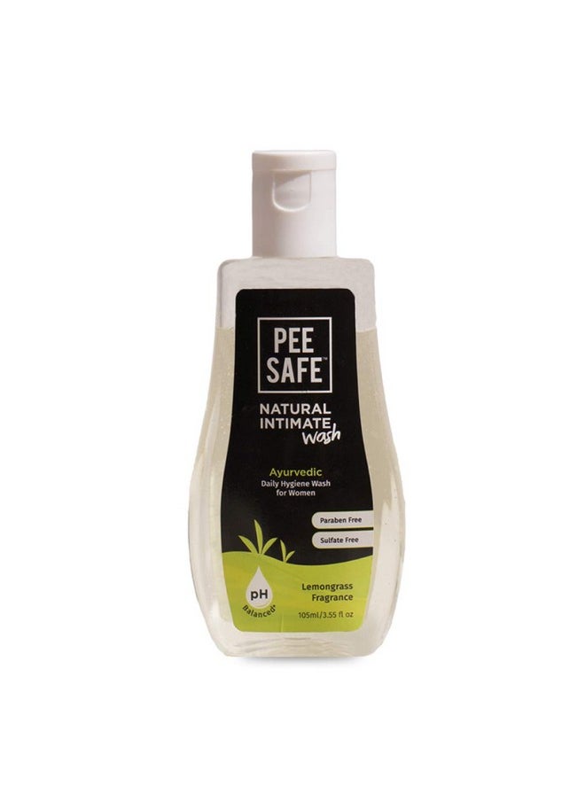 PEESAFE Pee Safe Intimate Wash For Women Natural Ayurvedic With Lemongrass Fragnance And 100% Alcohol-Free - 105 Ml (Pack Of 3) | Goodness Of Tea Tree Essential Oil | Prevents Itchiness, Irritation, & Dryness  - Image 2