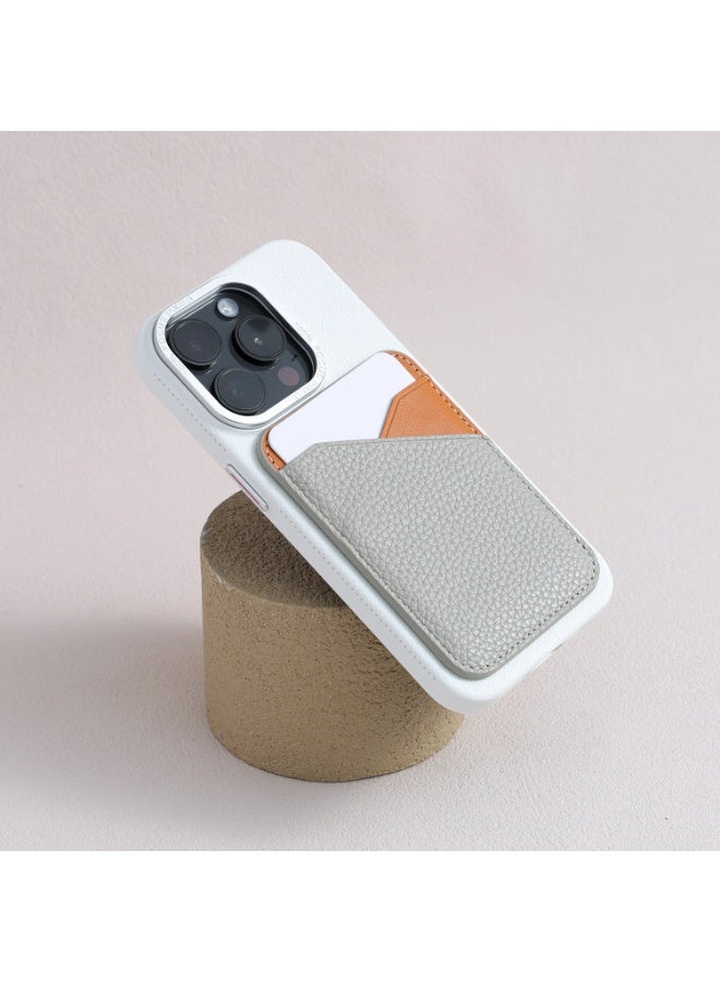 Interstella Ultra Slim Magnetic Leather Card Holder, MagSafe Compatible Single Card Phone Wallet, Minimalist PU Leather Card Case for Men & Women - Image 3