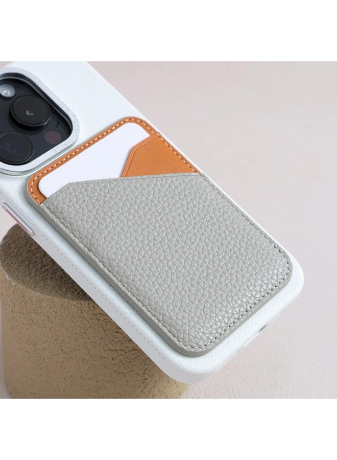 Interstella Ultra Slim Magnetic Leather Card Holder, MagSafe Compatible Single Card Phone Wallet, Minimalist PU Leather Card Case for Men & Women - Image 4