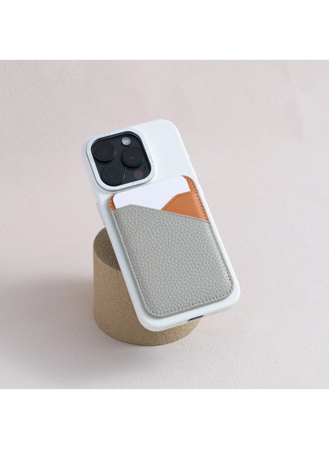 Interstella Ultra Slim Magnetic Leather Card Holder, MagSafe Compatible Single Card Phone Wallet, Minimalist PU Leather Card Case for Men & Women - Image 2