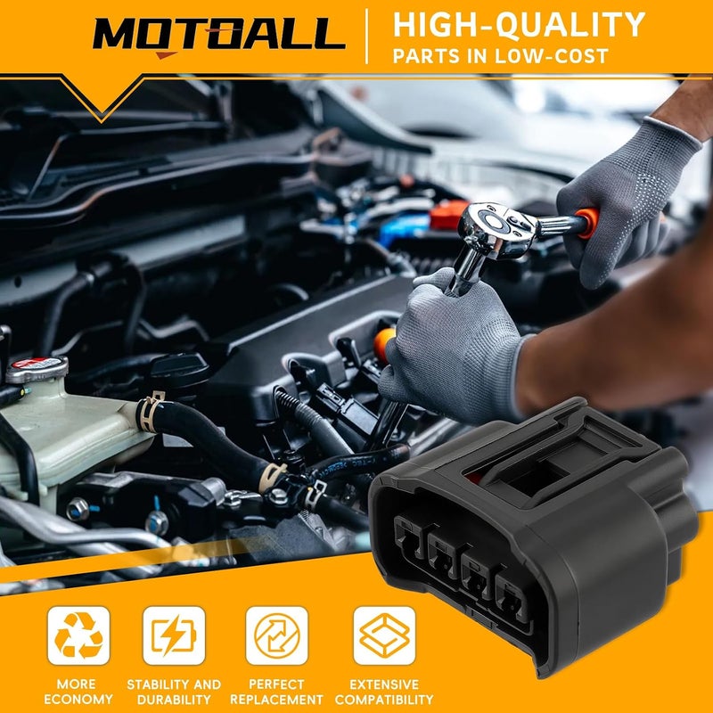 MOTOALL مجموعة المكونة من 4 قطع من موصلات قابس ملف الإشعال لتويوتا ولكزس وكامري وياريس 90980-11885 - Image 2