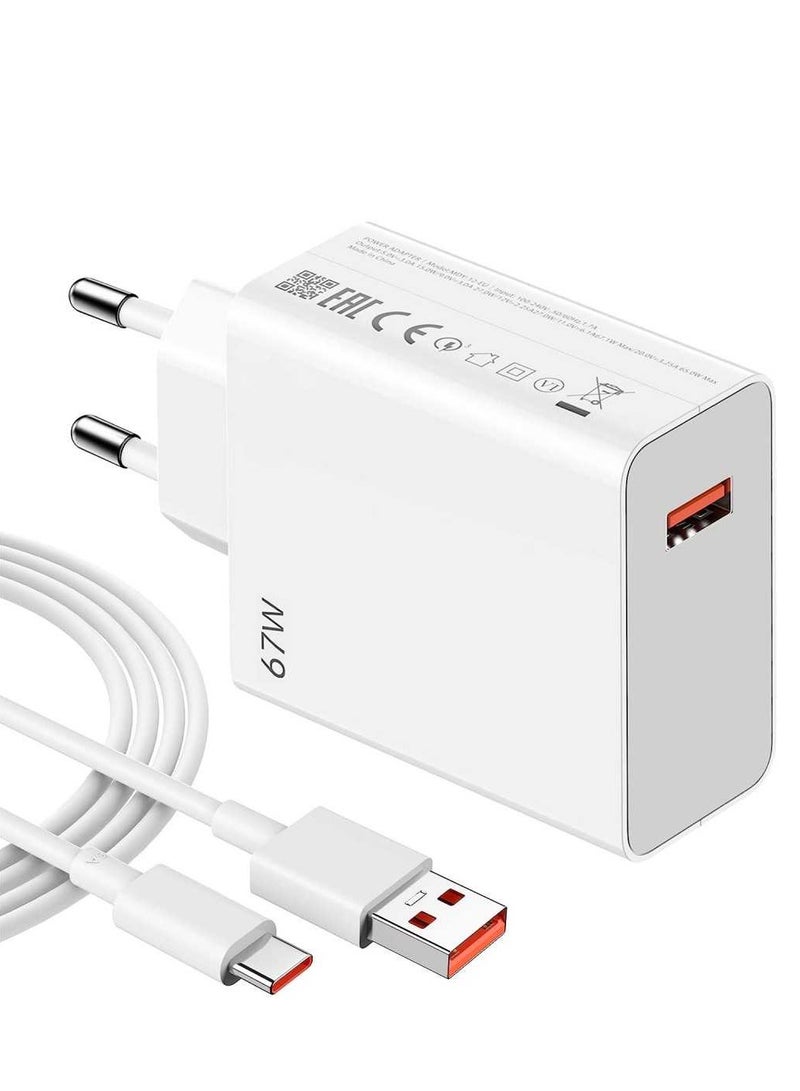 Xiaomi 67W Type-C Super Fast Charger, White - Image 2