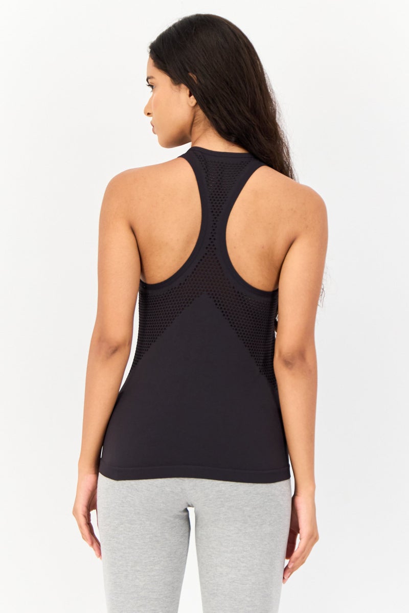 Reebok Women Sportswear Fit Brand Logo Training Top, Black - Image 2