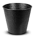 Monarch Abode Hand Hammered Matte Black Metal Wastebasket - Image 2
