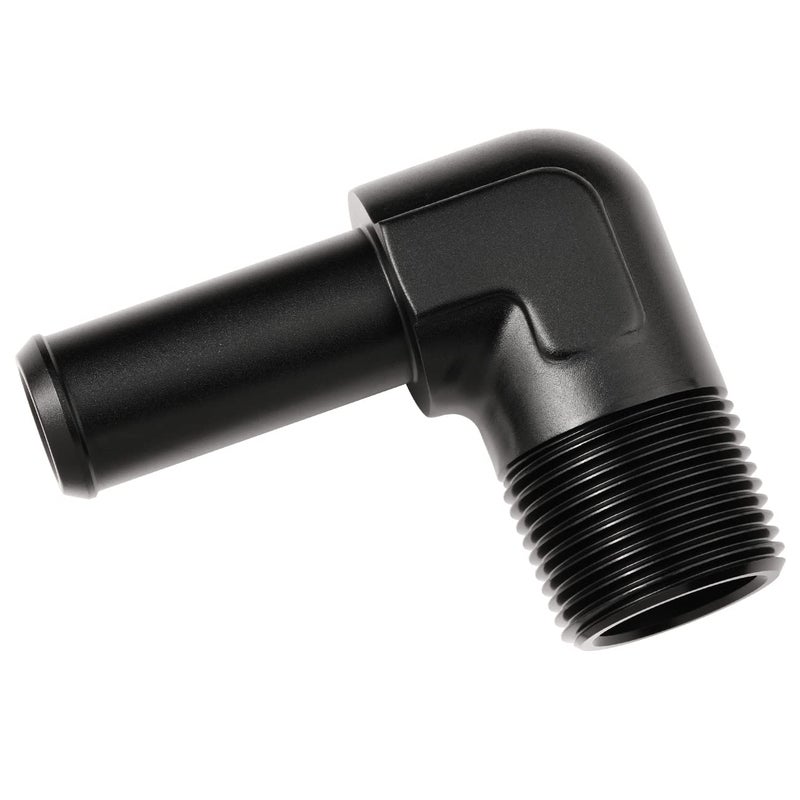 Podavelle 34 NPT Male to 34 Hose Barb Fitting Adapter 90 Degree Elbow Aluminum Black - Image 2