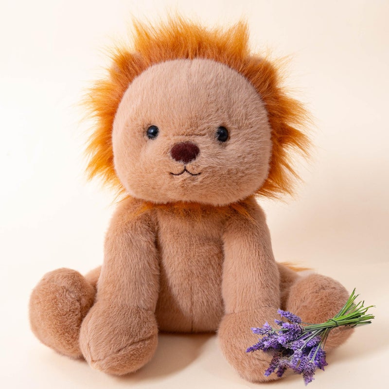 Gudisi Microwavable Weighted Lion Stuffed Animals for Warmth Comfort Heatable Lavender Scented Cute Soft Plushie Toy Gift for Boys GirlsKids Adults - Image 3