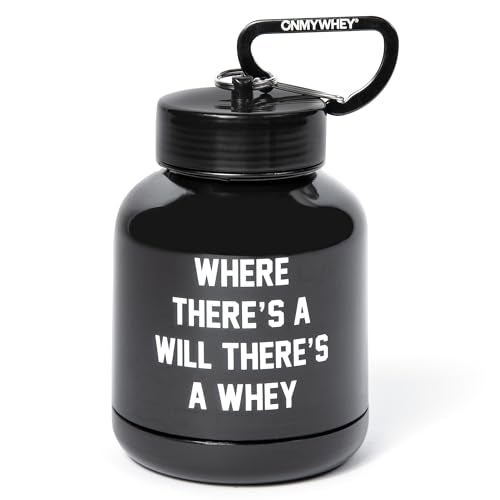 ONMYWHEY ONMYWHEY Double Scoop 180cc Protein and Supplement Keychain Funnel Where Theres A Will Theres A Whey
