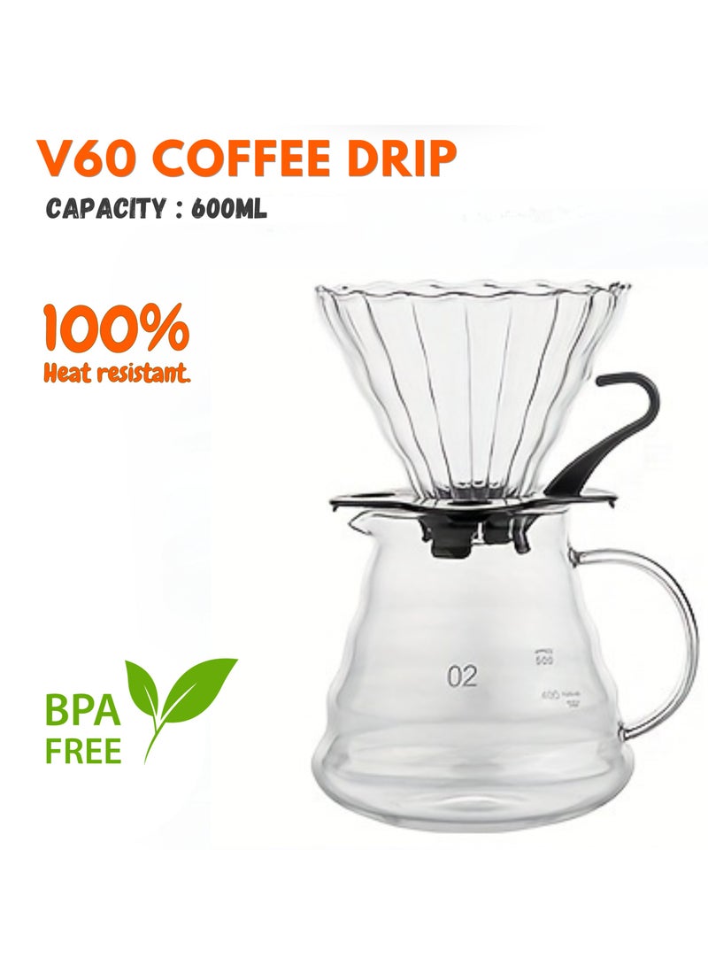 Mimelon V60 Coffee Maker Coffee Set Drip coffee grinder, Coffee Scale, Coffee Kettle, Coffee Filter Pour Over Coffee Maker Set - Image 4