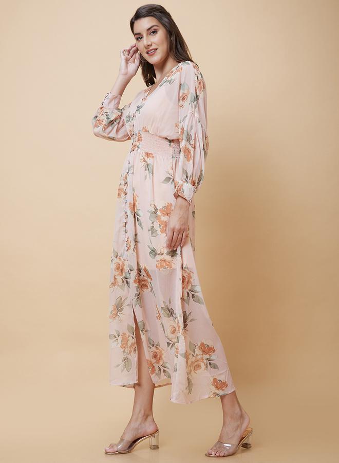 globus Floral Smocked Midi Dress  - Image 3
