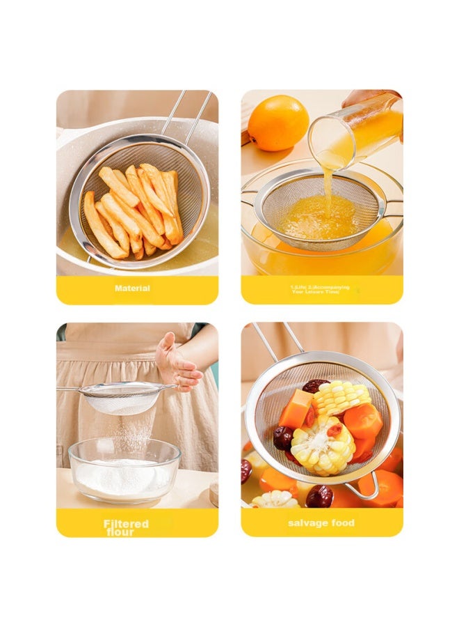 Jekero Jiekainuo 304 Stainless Steel Strainer Skimmer, Soy Milk Filter Ladle, Frying Basket, Froth Remover, Flour Sieve, Two Pieces - Image 2