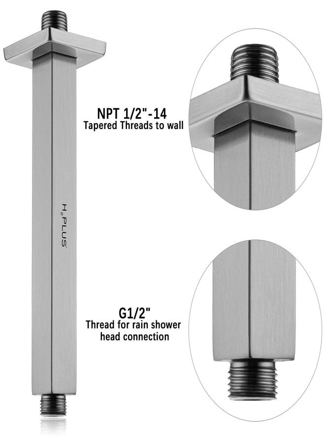 H2 PLUS H2plus® Chrome Plated Stainless Steel Shower arm with Wall Flange. (CEILING ARM, 12 INCH) - Image 5