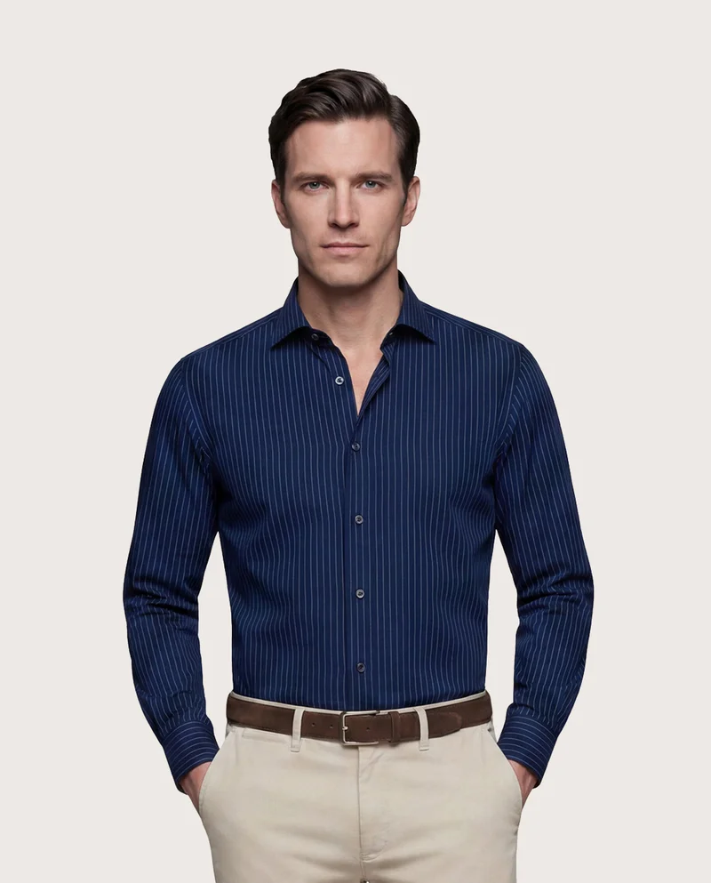كاميتشسما Striped Poplin Shirt