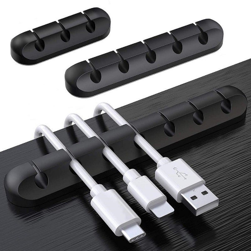 Desktop Self-Adhesive Silicone Wire Organizer Earphone Wire Mobile Phone Data Wire Multi-Function Wire Winder Wall Fixer - Image 4