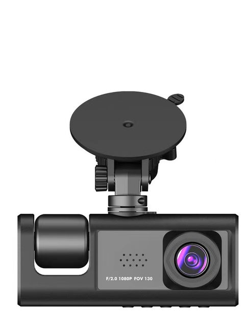 Dash Cam Front And Rear Inside 3 Channel Dashcam For Cars 1080P Dash Camera With 64GB Card Adjustable Lens 170 Degree Wide Angle Driving Recorder With Night Vision.