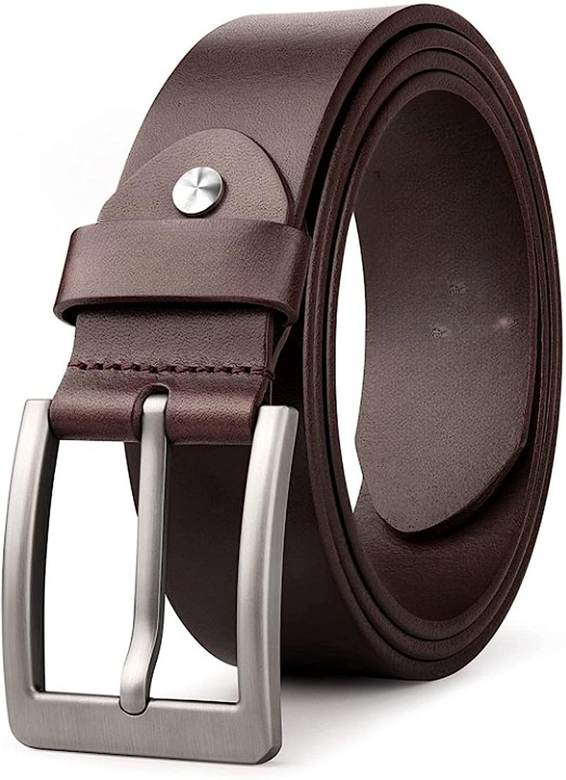 CREATURE Formal/Casual Black Color Genuine Leather Belts For Men (Length- 46 inches||40MM||BL-042-BLK) - Image 1