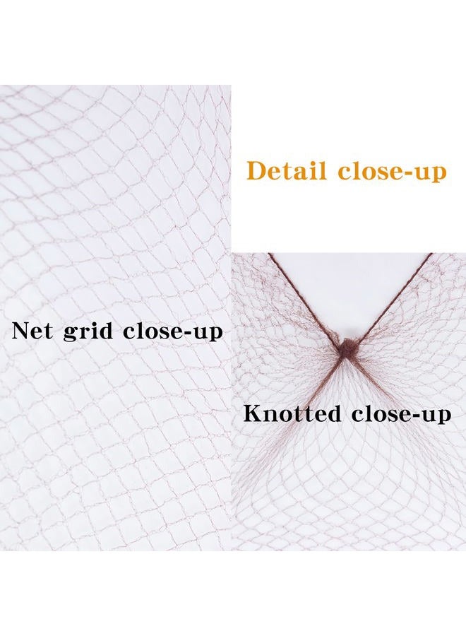 WeKen Dark Brown Hair Net 100Pcs,WeKen Individual Package 20 Inches Invisible Elastic Edge Mesh Bun Hair Nets for Food Service, Ballet Bun, Sleeping, Women and Wig - Image 4