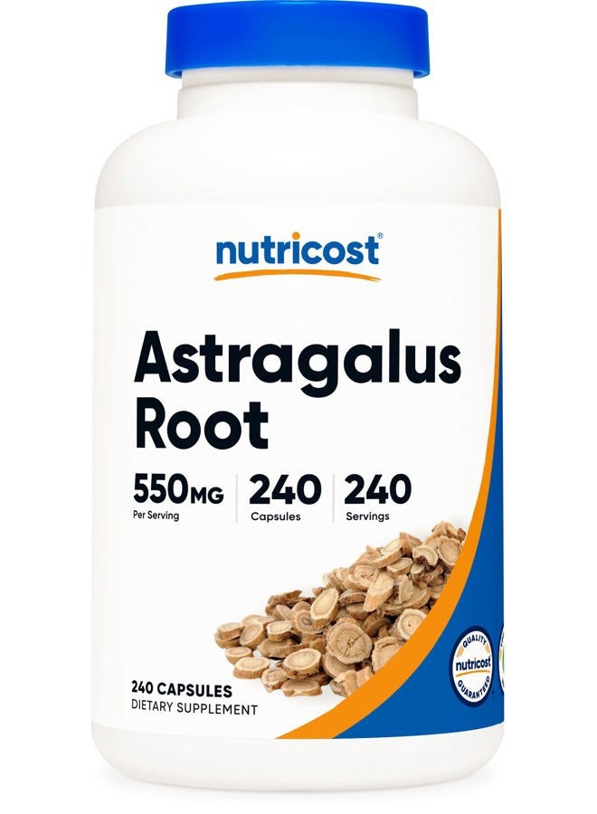 Nutricost كبسولات أستراجالوس 550 ملغ، 240 كبسولة نباتية - خالية من الكائنات المعدلة وراثيًا وخالية من الغلوتين - Image 1