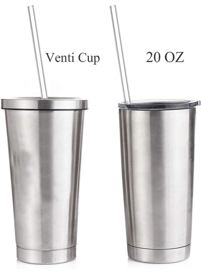 مصاصات شرب زجاجية شفافة رفيعة، مصاصات شرب قابلة لإعادة الاستخدام لأكواب RTIC/YETI سعة 30 أونصة، برطمانات ماسون، عبوة من 4 قطع مع فرشاة تنظيف واحدة - Image 2